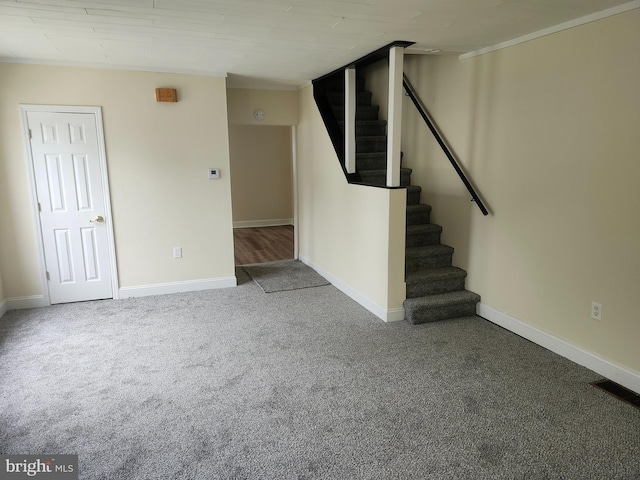 301 Heulings Ave, Riverside, NJ 08075 - basement with stairs and carpet