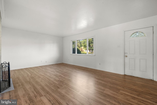 5505 Heming Ave, Springfield, VA 22151 - unfurnished living room with wood finished floors