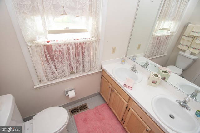 3920 Seneca Ct, Skippack, PA 19474 - bathroom featuring double vanity and tile patterned floors