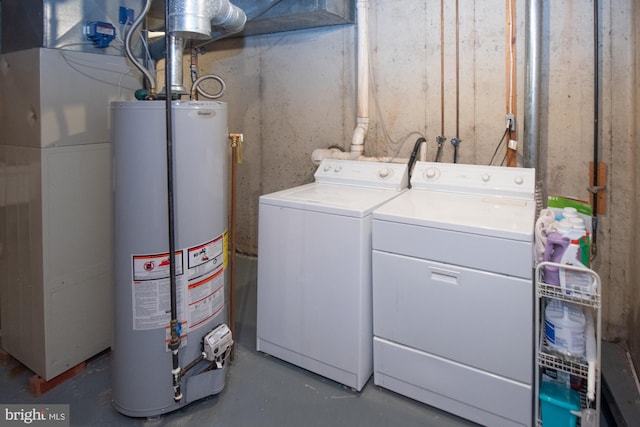 3920 Seneca Ct, Skippack, PA 19474 - laundry area featuring water heater and washer and clothes dryer