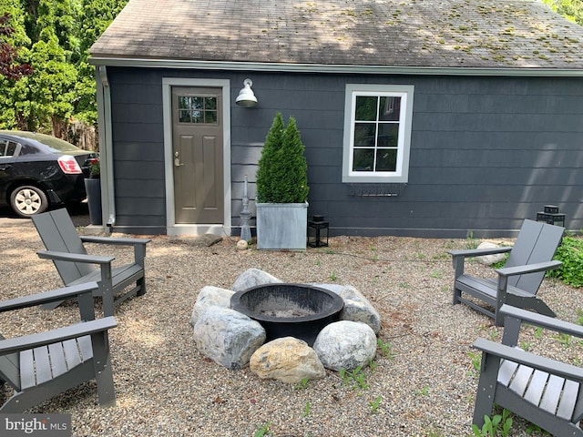 1147 Jericho Rd, Abington, PA 19001 - view of outbuilding featuring a fire pit