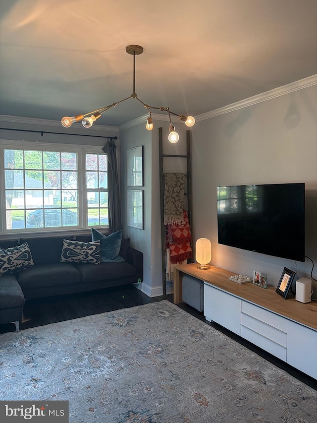 1147 Jericho Rd, Abington, PA 19001 - living area with ornamental molding and wood finished floors