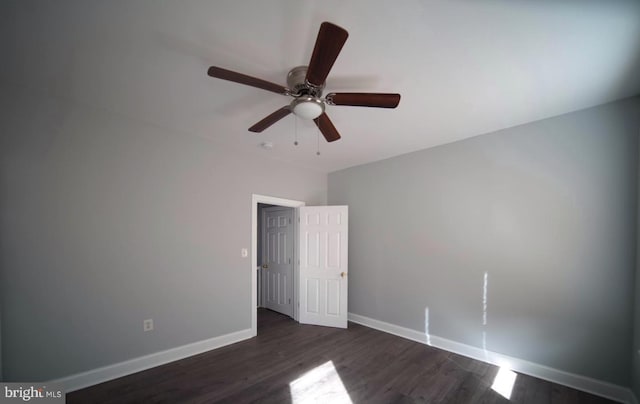3124 N Carlisle St, Philadelphia, PA 19132 - unfurnished bedroom with dark wood-style flooring and a ceiling fan
