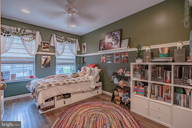 4549 Woodbrush Way, Allentown, PA 18104 - bedroom with wood finished floors and a ceiling fan