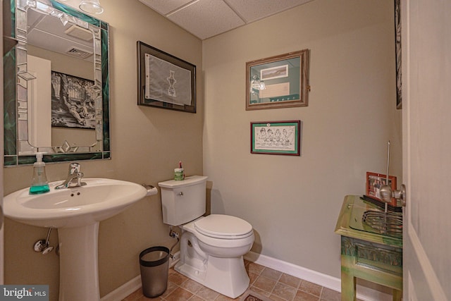 4549 Woodbrush Way, Allentown, PA 18104 - bathroom featuring toilet and a drop ceiling