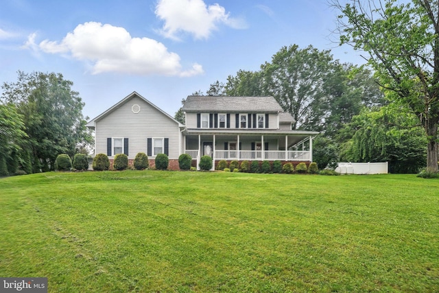 4009 Gypsum Hill Rd, Haymarket, VA 20169 - view of front facade featuring a porch and a front lawn