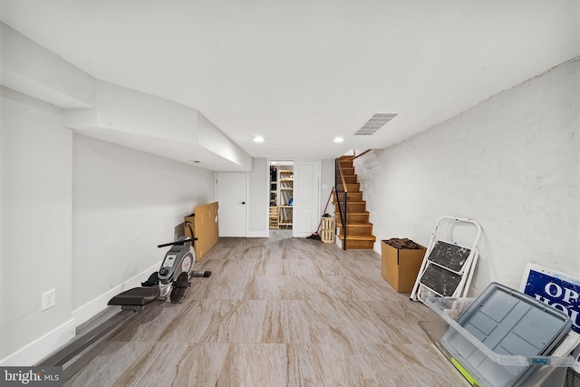 2230 Watkins St, Philadelphia, PA 19145 - workout area with recessed lighting and baseboards