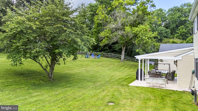 1559 Washington Ln, West Chester, PA 19382 - view of yard with a patio area and a ceiling fan
