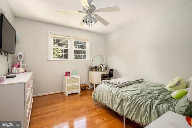 1559 Washington Ln, West Chester, PA 19382 - bedroom featuring light wood-type flooring and ceiling fan