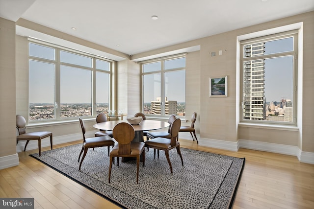 130 S 18th St Unit 3102, Philadelphia, PA 19103 - dining room with wood-type flooring and recessed lighting