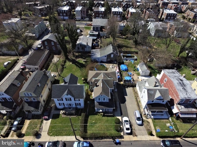 1806 Graham Ln, Elkins Park, PA 19027 - aerial view of property and surrounding area featuring nearby suburban area