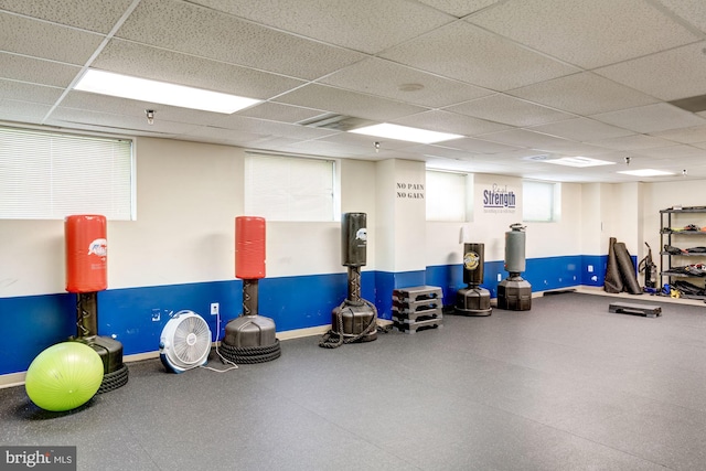 2230 George C Marshall Dr Unit 512, Falls Church, VA 22043 - gym with a paneled ceiling