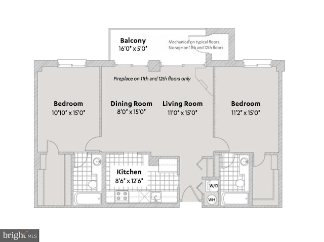 2230 George C Marshall Dr Unit 512, Falls Church, VA 22043 - view of room layout