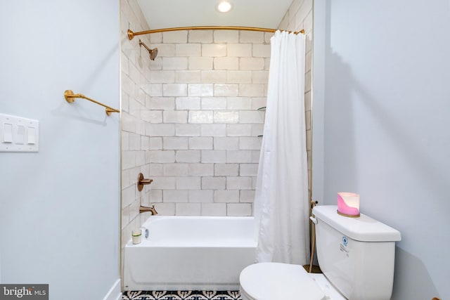 1229 S Bucknell St, Philadelphia, PA 19146 - full bathroom featuring shower / bath combo and recessed lighting