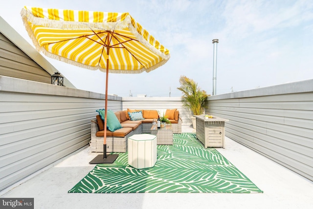 1229 S Bucknell St, Philadelphia, PA 19146 - view of patio / terrace featuring an outdoor living space