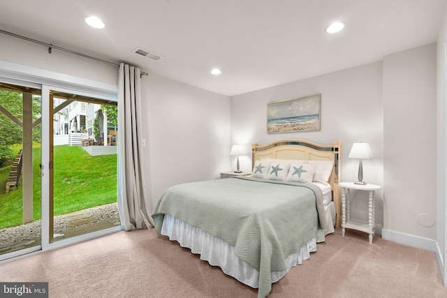 1210 Hickory Hill Cir, Arnold, MD 21012 - carpeted bedroom with access to exterior and recessed lighting
