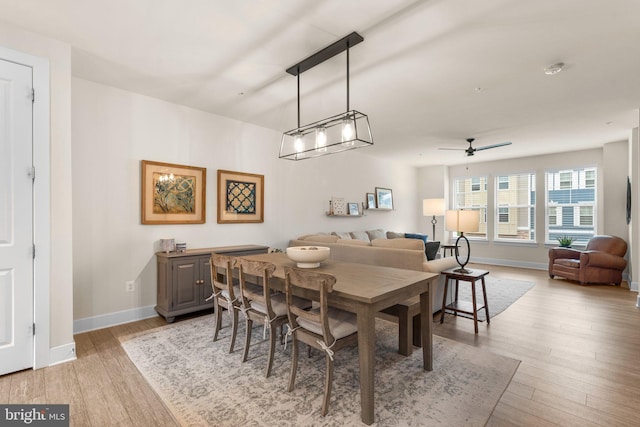 1210 Hickory Hill Cir, Arnold, MD 21012 - dining room featuring a ceiling fan and light wood-type flooring
