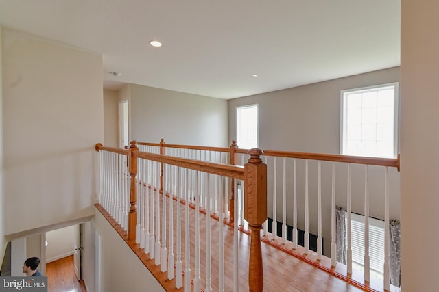 223 Fitzgerald St, Gerrardstown, WV 25420 - hall featuring wood finished floors and recessed lighting