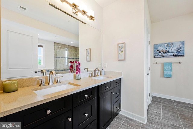 22416 Philanthropic Dr, Ashburn, VA 20148 - full bathroom with double vanity and tiled shower