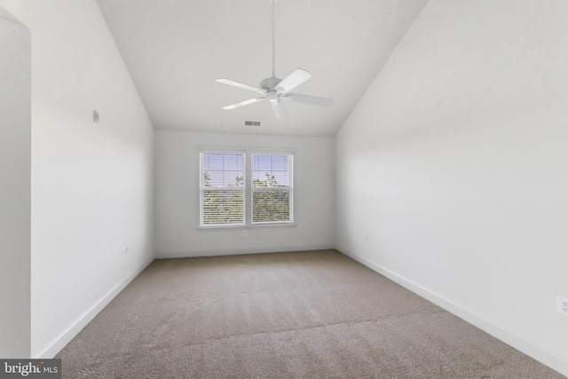 12824 Clarksburg Square Rd Unit 406, Clarksburg, MD 20871 - empty room with lofted ceiling, carpet, and a ceiling fan
