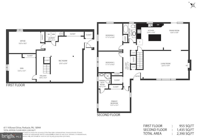 611 Hillcrest Dr, Perkasie, PA 18944 - view of home floor plan