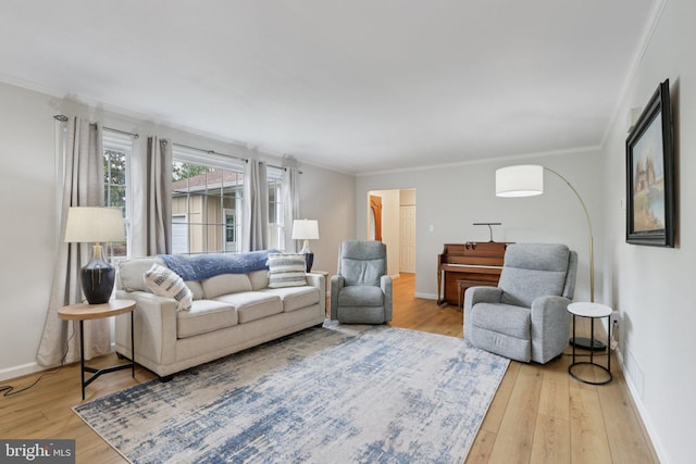 611 Hillcrest Dr, Perkasie, PA 18944 - living area with wood-type flooring and crown molding