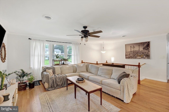 301 N Lynbrook Dr N, York, PA 17402 - living area with a ceiling fan and light wood-type flooring
