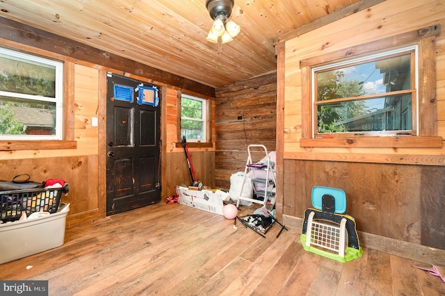1015 N Duke St, York, PA 17404 - interior space with wood-type flooring, wood walls, and wood ceiling