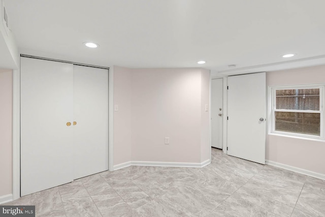 745 Gresham Pl NW, Washington, DC 20001 - unfurnished bedroom with recessed lighting and a closet