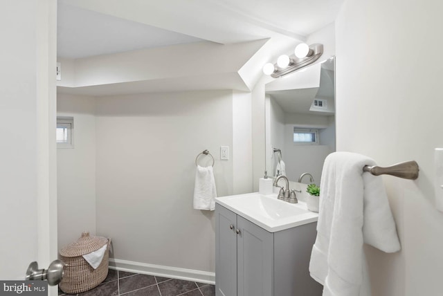 745 Gresham Pl NW, Washington, DC 20001 - bathroom featuring vanity, tile patterned floors, and plenty of natural light