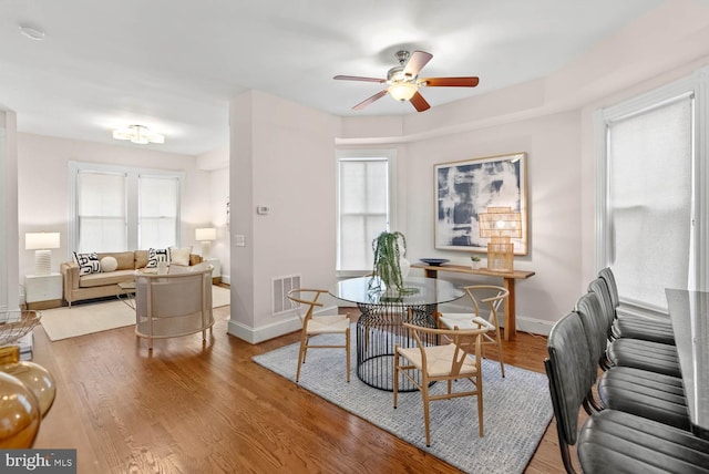 745 Gresham Pl NW, Washington, DC 20001 - dining space featuring ceiling fan and wood finished floors