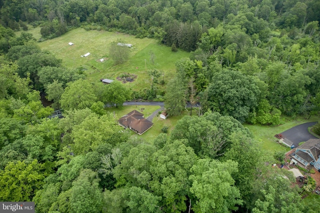 35 Strimples Mill Rd, Stockton, NJ 08559 - aerial view of property and surrounding area with a heavily wooded area
