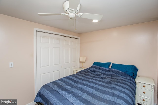 35 Strimples Mill Rd, Stockton, NJ 08559 - bedroom featuring a closet and ceiling fan