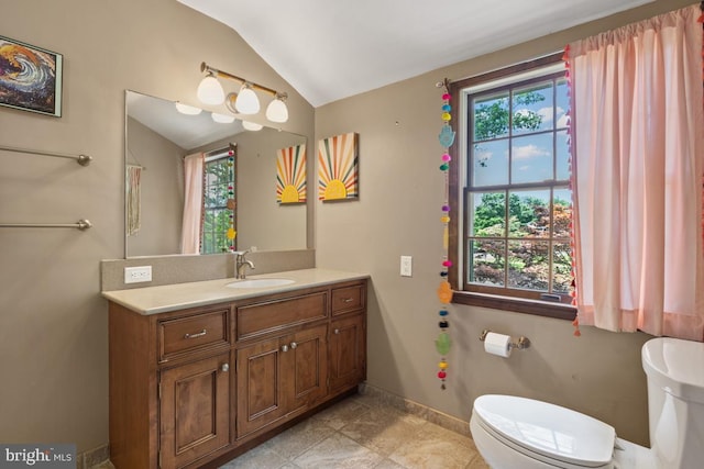 11 Creek Rd, Southampton, PA 18966 - bathroom featuring vaulted ceiling, vanity, and tile patterned flooring