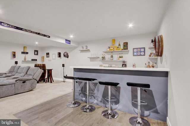 33 Winifred, Hanover, PA 17331 - indoor dry bar with recessed lighting and light wood-style floors