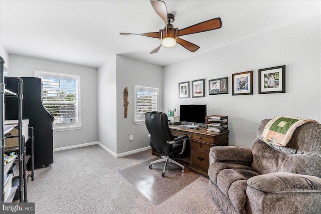 300 Hayward Ct, Pottstown, PA 19464 - carpeted office space featuring ceiling fan and baseboards