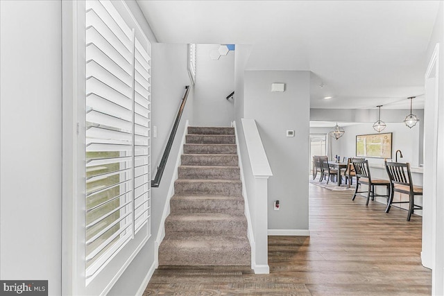 300 Hayward Ct, Pottstown, PA 19464 - stairs with wood finished floors and baseboards