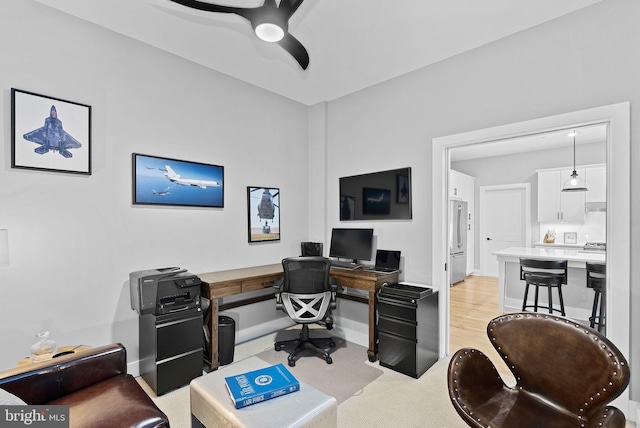 44691 Wellfleet Dr Unit 306, Ashburn, VA 20147 - office space featuring a ceiling fan and baseboards