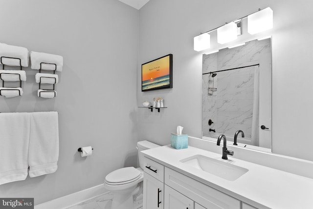 44691 Wellfleet Dr Unit 306, Ashburn, VA 20147 - full bath with marble finish floors, a marble finish shower, and vanity