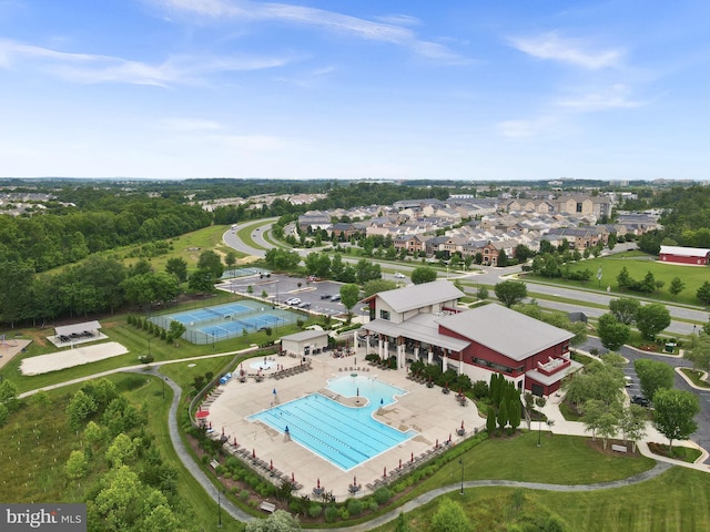 44691 Wellfleet Dr Unit 306, Ashburn, VA 20147 - drone / aerial view of a pool