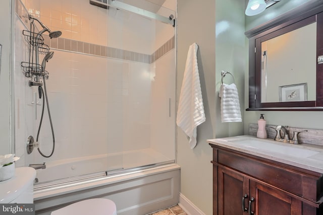 12 S Castle St, Baltimore, MD 21231 - bathroom with vanity and bath / shower combo with glass door