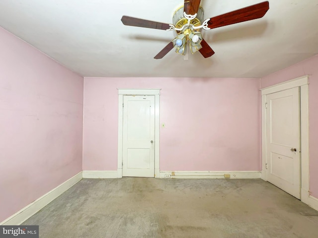 2636 Rhode Island Ave NE, Washington, DC 20018 - carpeted empty room with baseboards and a ceiling fan