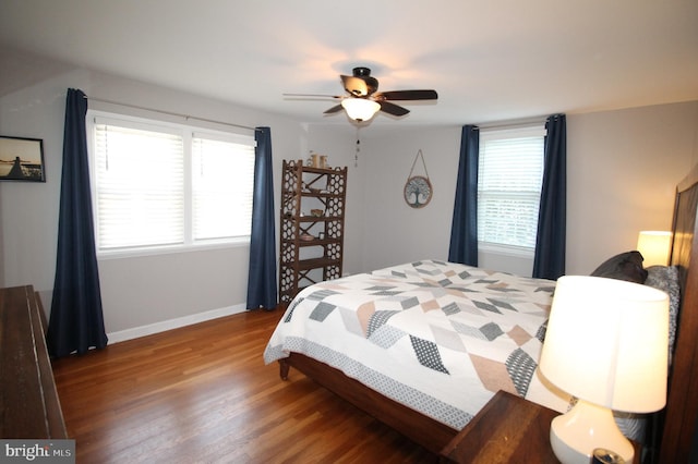 243 Pinehurst Rd, Wilmington, DE 19803 - bedroom with wood finished floors, multiple windows, and a ceiling fan