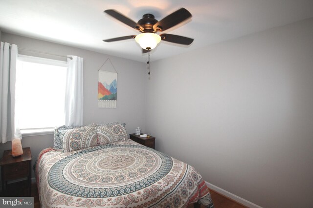 243 Pinehurst Rd, Wilmington, DE 19803 - bedroom with a ceiling fan and baseboards