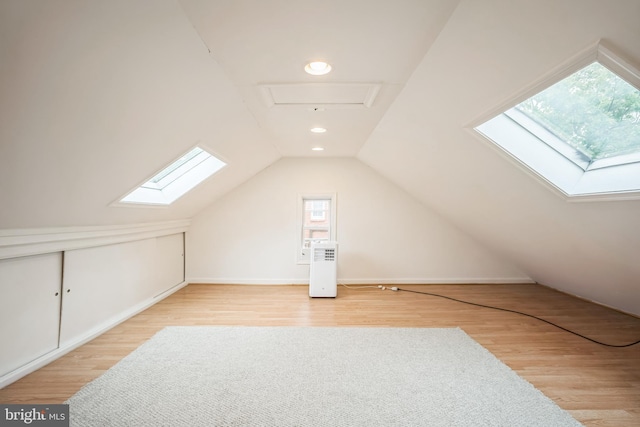 304 S Veitch St, Arlington, VA 22204 - bonus room featuring a skylight, wood finished floors, vaulted ceiling, and recessed lighting