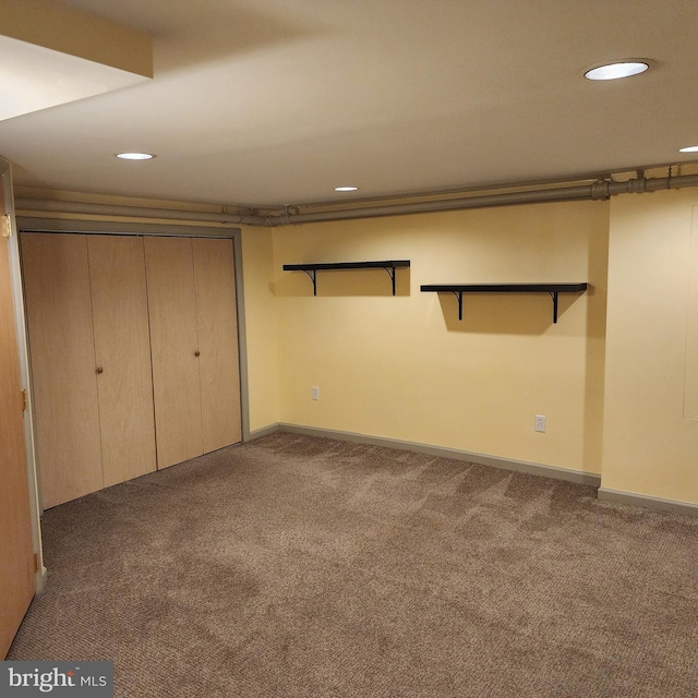 175 Stoneway Ln, Bala Cynwyd, PA 19004 - finished basement featuring recessed lighting and carpet floors
