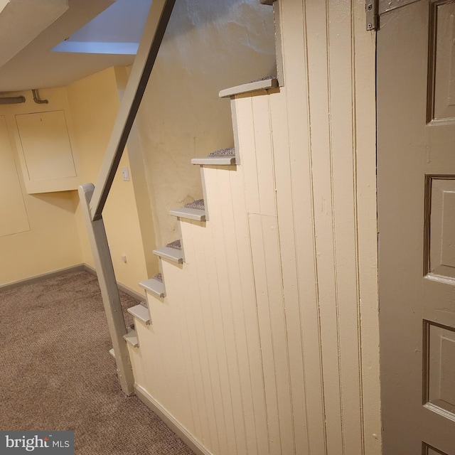 175 Stoneway Ln, Bala Cynwyd, PA 19004 - staircase featuring carpet floors and baseboards