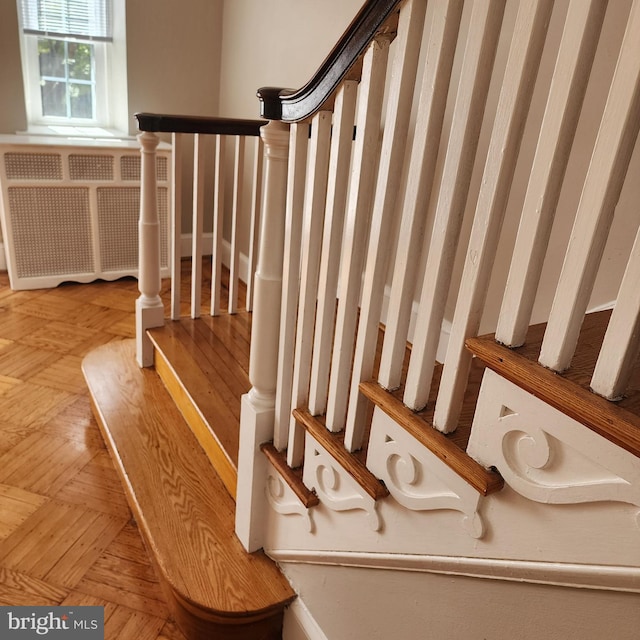 175 Stoneway Ln, Bala Cynwyd, PA 19004 - stairway featuring radiator heating unit