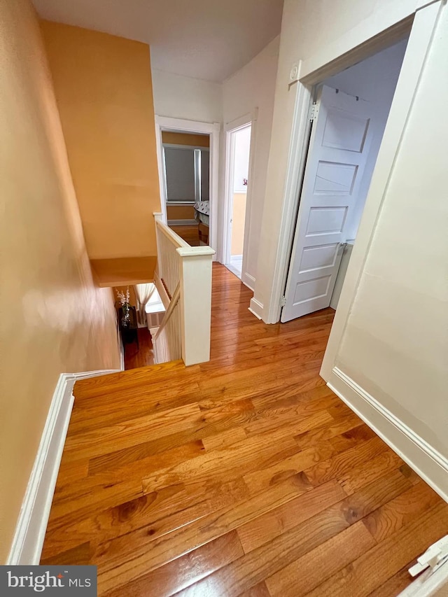 7033 Gillespie St, Philadelphia, PA 19135 - hallway with an upstairs landing and wood finished floors