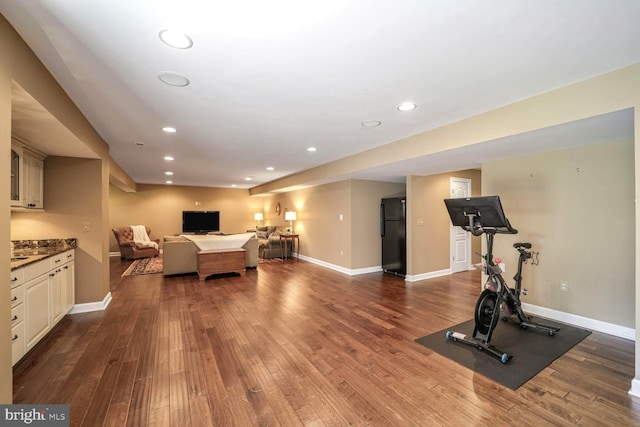 1901 Eamons Way, Annapolis, MD 21401 - exercise area with wood finished floors and recessed lighting